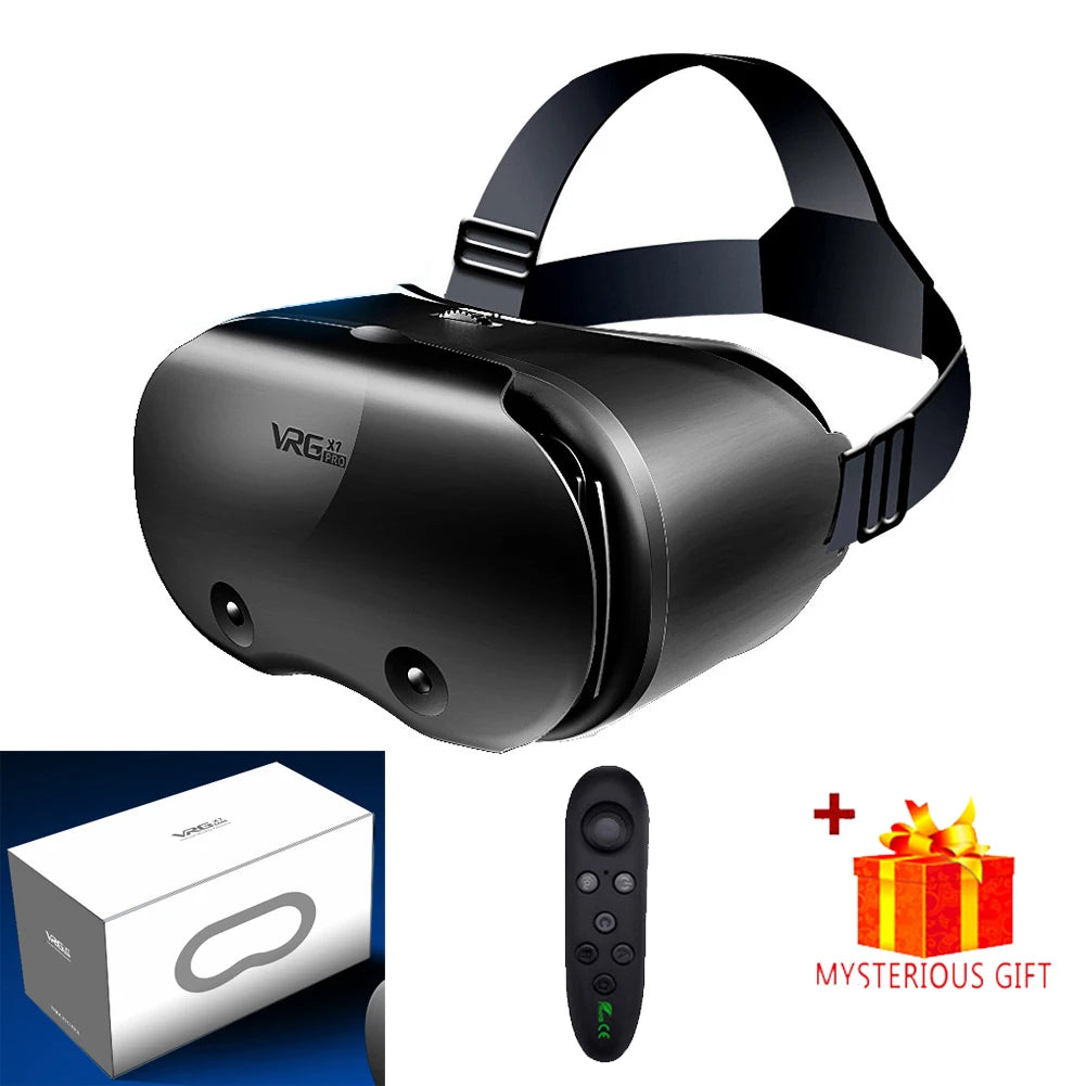 3D Virtual Reality VR Glasses For iPhone Android Smartphone Cell Mobile Phone Helmet Headset Wirth Real With Controller Lenses