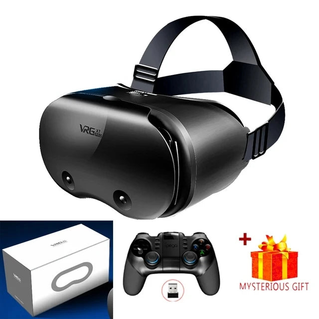 3D Virtual Reality VR Glasses For iPhone Android Smartphone Cell Mobile Phone Helmet Headset Wirth Real With Controller Lenses