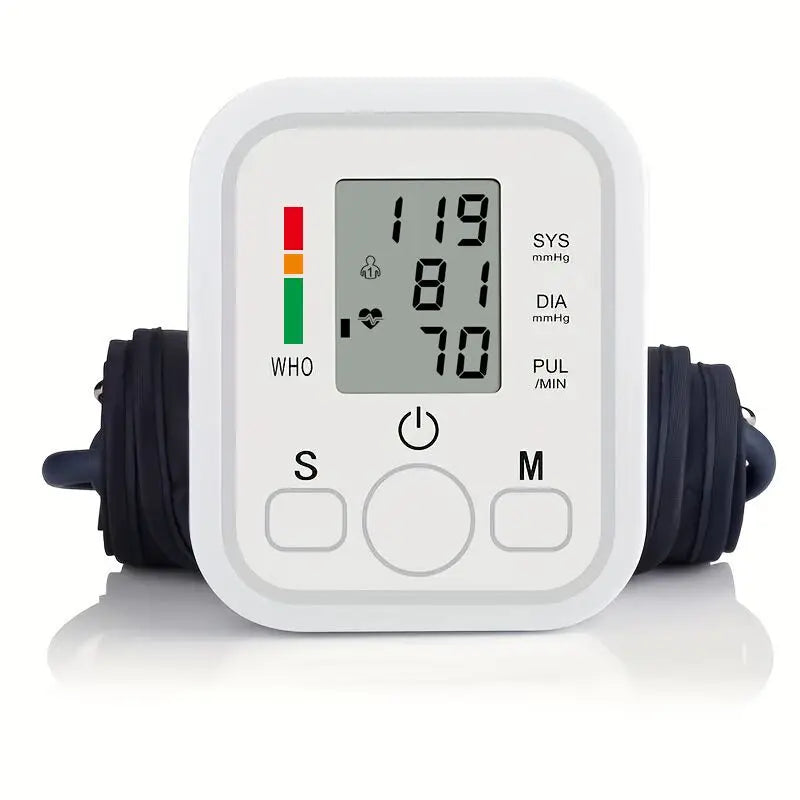 Automatic Digital ARM Blood Pressure Monitor Sphygmomanometer Tonometer Tensiometer Heart Rate Pulse Meter BP Monitor Healthy